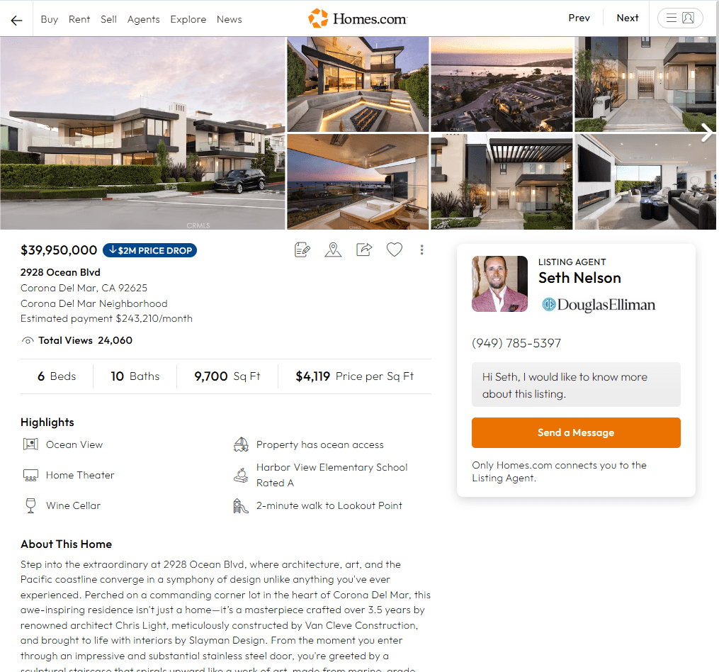 Homes.com listing detail page